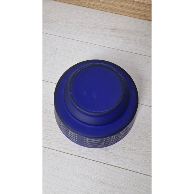 Dalga Bowl in Blue Blown Glass by Koz for Sottsass Associati, 1990s For Sale - Image 9 of 13