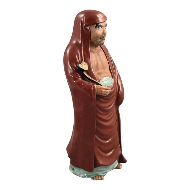 Japanese Artist, Kutani Okimono Figure of Daruma Bodhidharma, 1890s, Ceramic For Sale - Image 6 of 9