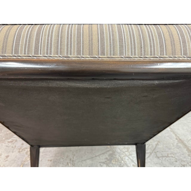 T. H. Robsjohn-Gibbings for Widdicomb Mid 20th Century Lounge Armchairs + Ottomans, Pair For Sale - Image 12 of 12
