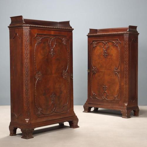 Antique Cabinets in Mahogany with Carved Feet, 1900s For Sale - Image 14 of 14