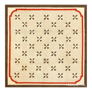 Nazmiyal Collection Art Deco American Hooked Rug For Sale