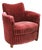 1950s Danish Modern Sculptural Velvet Lounge Armchair For Sale