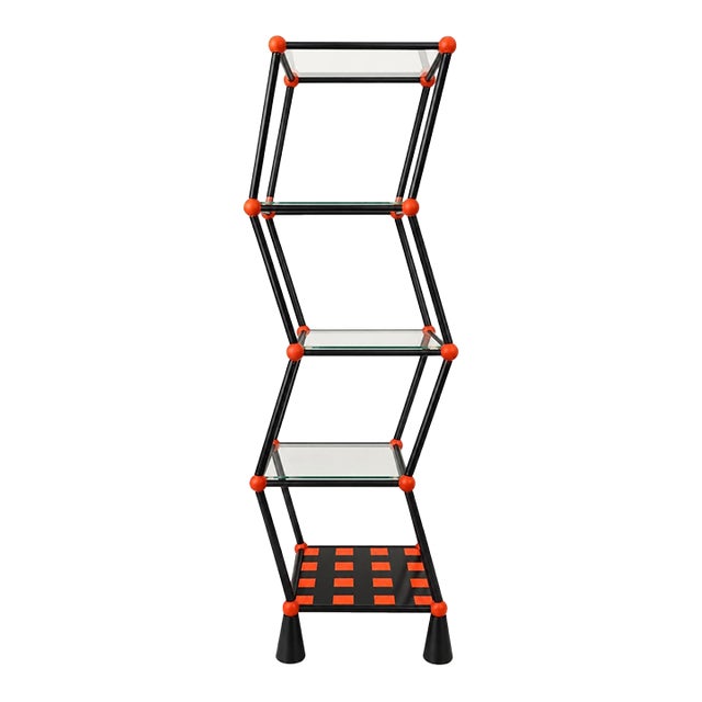 1970s Space Age Motorized Dancing Shelf With Orange Ball Joints For Sale