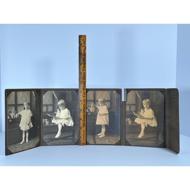Antique Fold-Out Studio Portraits: Young Blind Girl, Wilson Studio For Sale - Image 10 of 10