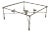 1940s Giacometti-Style Expressionist Iron Square Coffee Table With Birds, France For Sale
