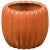 Ceramic Early 20th Century Japanese Taishō Period Handmade Coral Colored Pumpkin Shaped Planter For Sale - Image 7 of 7