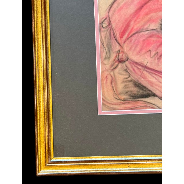 Pink Original Pastel Portrait of Scottish Terrier Dog by Gladys Emerson Cook, C 1950 For Sale - Image 8 of 11