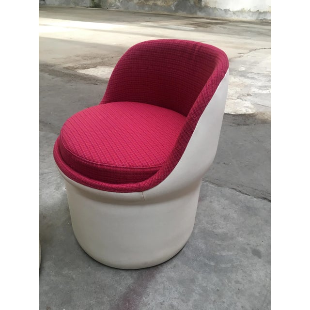 Set of Italian Faux Leather & Fabric Side Chairs, 1970s For Sale - Image 14 of 16