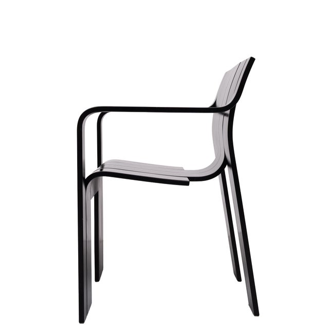Black Strip Armchairs by Gijs Bakker for Castelijn, Holland, 1970s, Set of 4 For Sale - Image 18 of 18