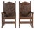 Pair of Antique North European Carved Oak Wainscot Chairs - 19th Century - 26" X 23" X 43" For Sale