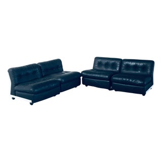 Mid-Century Modern Amanta Modular Sofa by Mario Bellini for B&B Italia, 1970s, Set of 4 For Sale