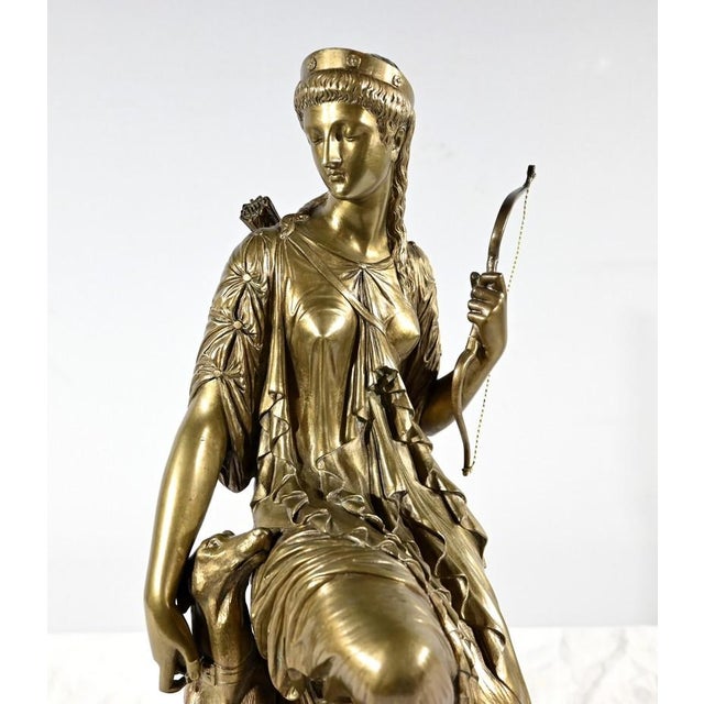 Peiffer, Diana the Hunter, Late 19th Century, Bronze For Sale - Image 5 of 18