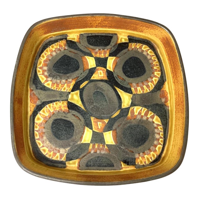 Large Mid 20th Century Baca Series Earthenware Dish by Johanne 