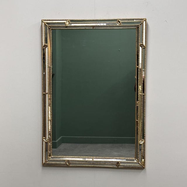 Large Italian Gilt Mirror with Architectural Frame, 1980s For Sale - Image 9 of 13