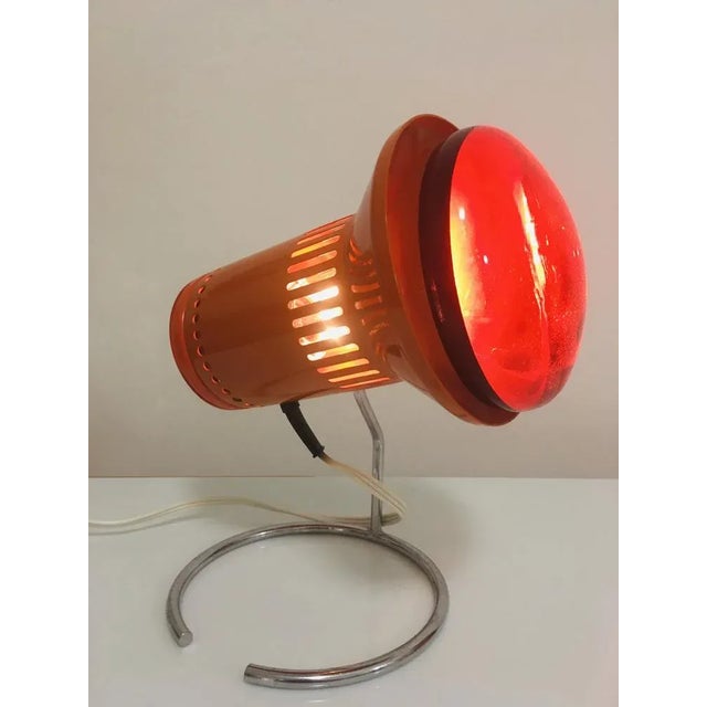 Mid-Century Modern Sahara 2 Infra Red Table Lamp from Napako, 1970s For Sale - Image 3 of 10