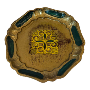 Vintage Italian Gilt Wood Wine Bottle Coaster