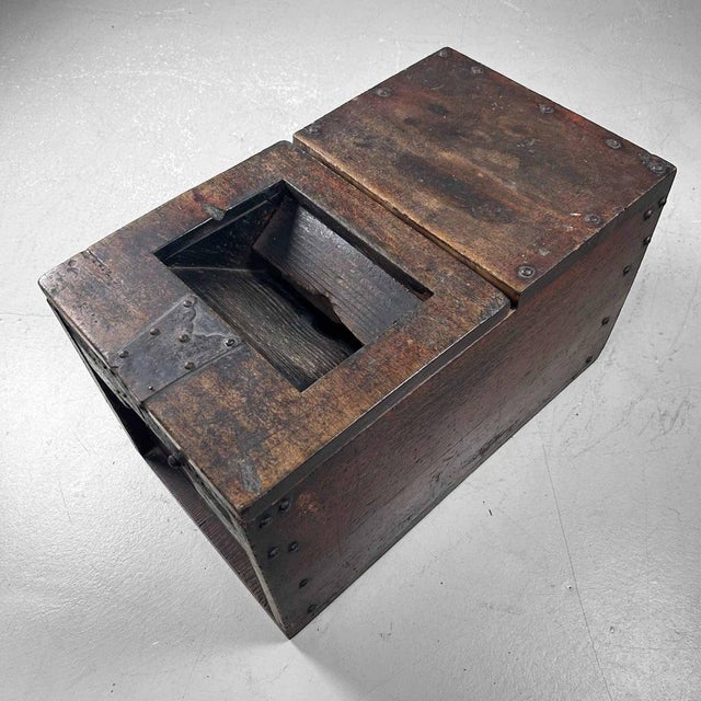 Antique Wooden Zenibako Temple Offering Box, 1890s For Sale - Image 4 of 15