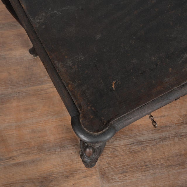 Wood Late 19th Century Swedish Black Painted Pine Desk For Sale - Image 7 of 11