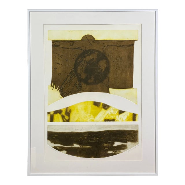 Jb Thompson - “Sidereal I” Embossed Screenprint, Signed/Framed (1973, #22/60) For Sale