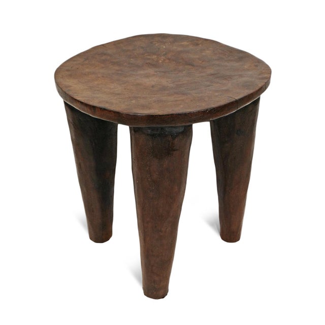 Vintage Round Guinea Wood Stool / Side Table Chairish