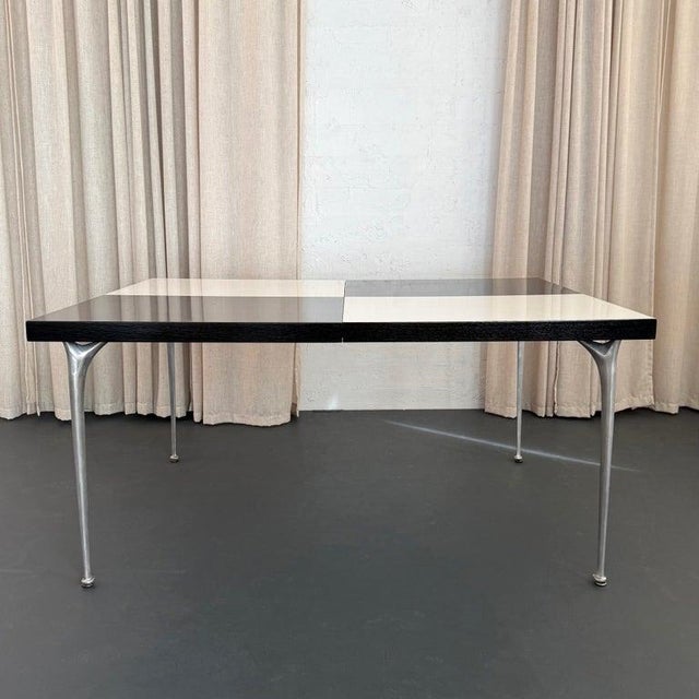 Mid-Century Modern Mid-Century Modern "Gazelle" Cast Aluminum Checkered Dining Table by Shelby Williams For Sale - Image 3 of 12