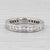 0.54ctw Diamond Wedding Ring 14k White Gold Size 4.5 Stackable Anniversary Band For Sale In Greensboro - Image 6 of 8