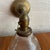 Metal Antique Industrial Brass Wall Sconce With Holophane Glass Shade For Sale - Image 7 of 13