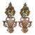 Homco Floral Urn Wall Sconces, Candle Holders Pair For Sale