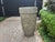 Monumental Pair Of Glazed Pottery Garden Urns. Offered is a stately large pair of mid-century glazed pottery garden urns...