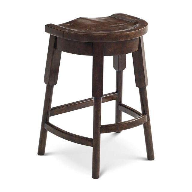 Rustic English Counter Stool For Sale In Greensboro - Image 6 of 7