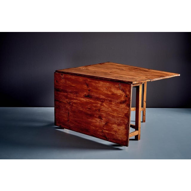 Swedish Table in Pine with Folding Leaves, 1920s For Sale - Image 6 of 14
