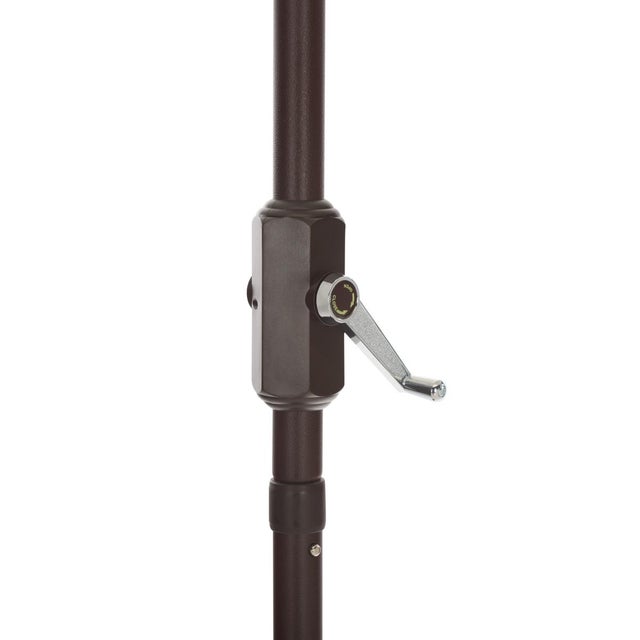 2020s Panza 9 Ft Crank Umbrella, Baby Blue/Brown Pole For Sale - Image 5 of 8