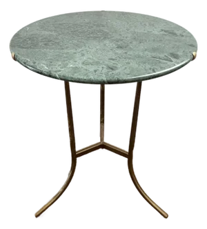 1970s Cedric Hartman Mid-Century Side/End “Ae” Marble & Bronze Table