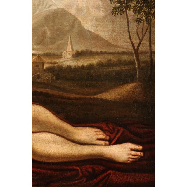 Workshop of Alessandro Varotari, Detto Il Padovanino, Sleeping Nude Venus with Cupid, 1680, Oil on Canvas For Sale - Image 12 of 16
