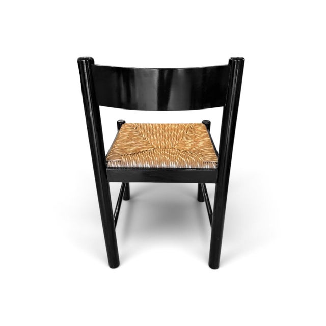 Carimate Dining Suite, in Rush and Black Ebony by Vico Magistretti for Habitat, 1964, Set of 5 For Sale - Image 10 of 15
