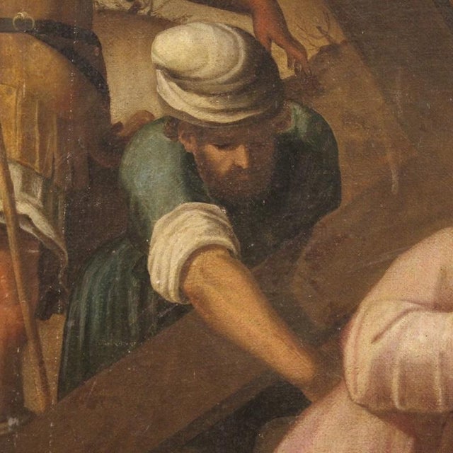Italian Artist, The Way of the Cross, Ascent to Calvary, 1650, Oil on Canvas For Sale - Image 7 of 15