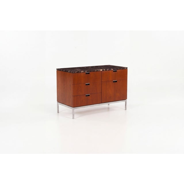 1960s Florence Knoll Teak and Marble Credenza, 1965c. For Sale - Image 5 of 8