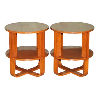 Hollywood Modern Hardwood Side Tables from Ralph Lauren, Set of 2 For Sale