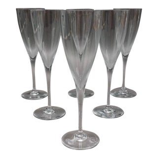 Late 20th Century Baccarat Crystal France Dom Perignon Port Wine Glasses- Set of 6 For Sale