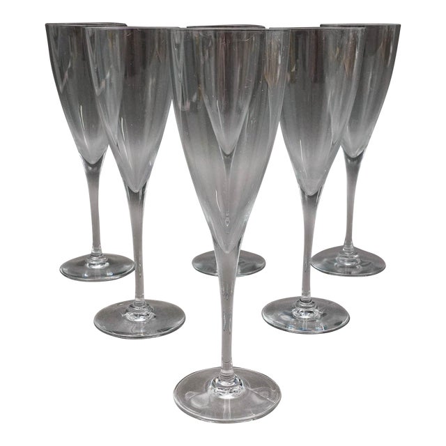 Late 20th Century Baccarat Crystal France Dom Perignon Port Wine Glasses- Set of 6 For Sale