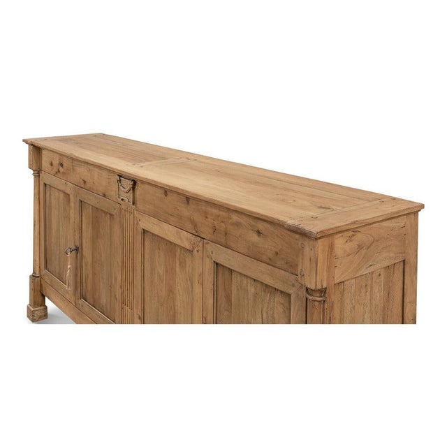 Traditional Credenza, 79" - Driftwood Four-Door For Sale - Image 4 of 11