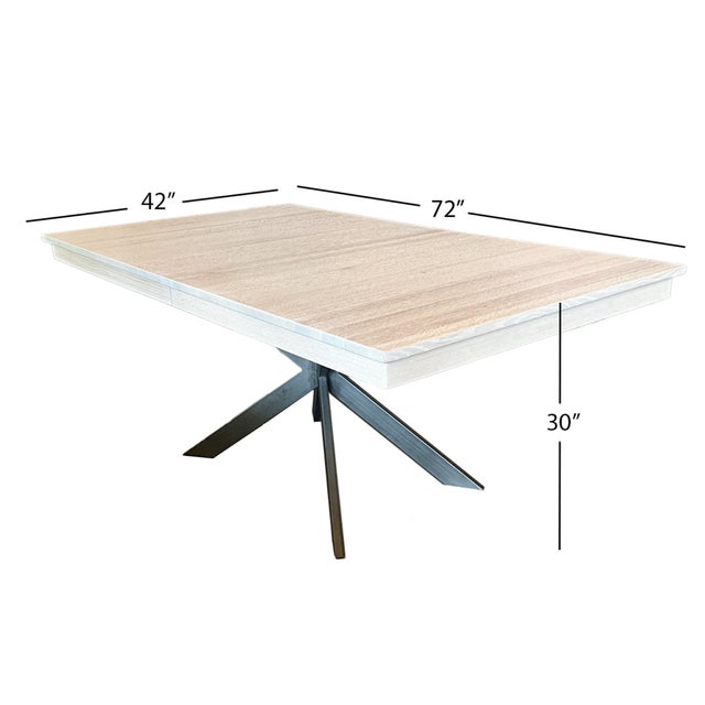 The Michigan Avenue Dining Table blends natural beauty with modern industrial style. A solid Rift Oak top finished in...