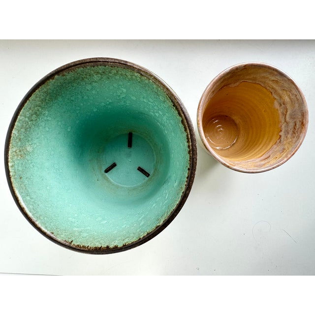 Art Deco Ceramic Plant Pots by Carstens Tönnieshof, Germany, 1930s, Set of 2 For Sale - Image 9 of 18