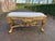 1950s French Gilt Beech Off-White Leather Bench For Sale - Image 6 of 16