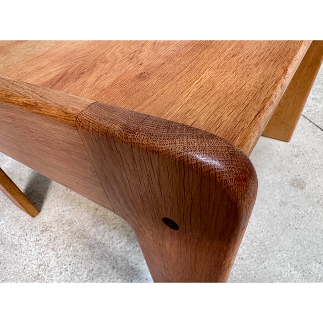 Vintage Brutalist Side Table in Oak by Yngve Ekström for Swedese, 1970s For Sale - Image 15 of 18