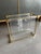 Charles Hollis Jones 1970s Charles Hollis Jones Attributed Hollywood Regency Brass Formed Lucite Magazine Rack Holder Design Rialto For Sale - Image 4 of 11