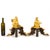 Rare Pair of French Antique Bronze Fireplace Chenets “Vulcan and Venus" For Sale - Image 4 of 17