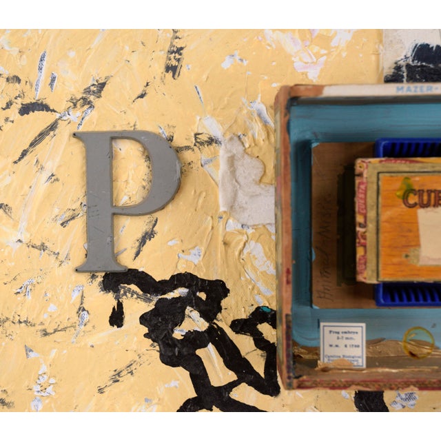 Glass Assemblage With Cigar Box and the Letter P by Michael Pauker For Sale - Image 7 of 10
