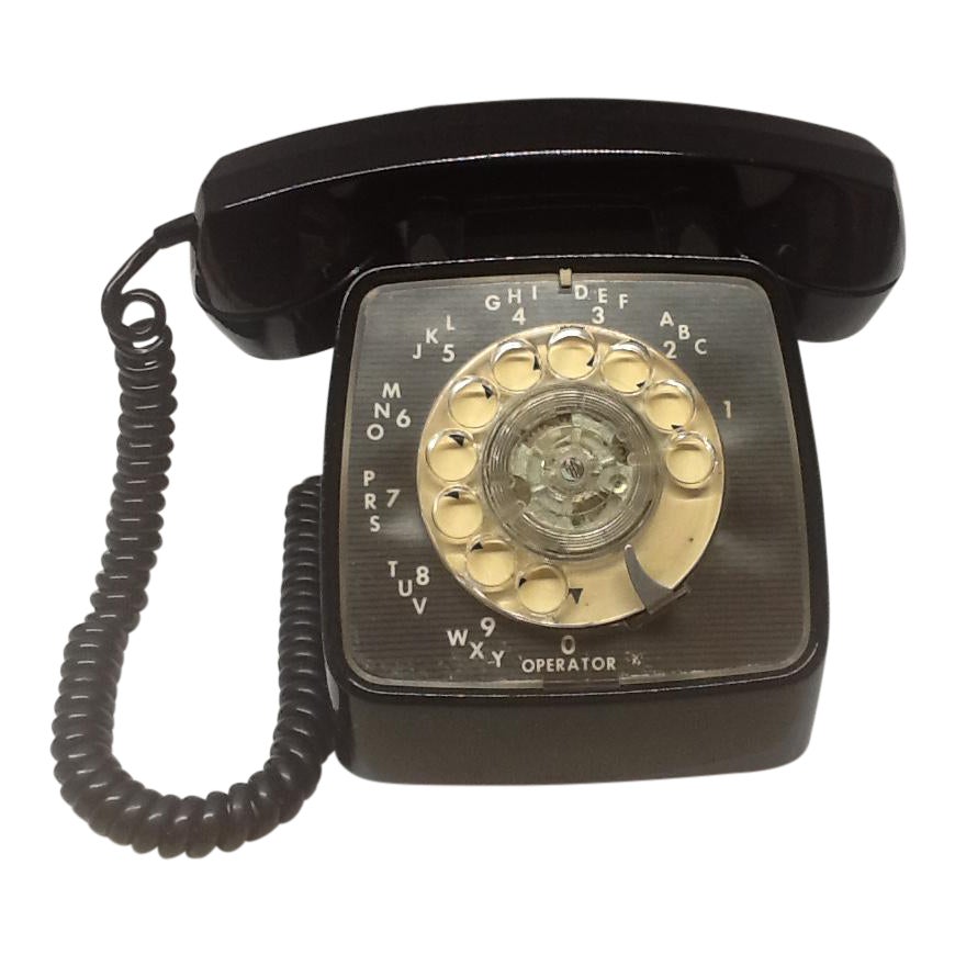 Vintage rotary black phone, still works!