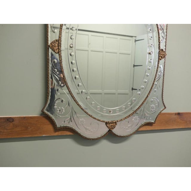 Art Deco Venetian Mirror, 1950 For Sale - Image 4 of 8